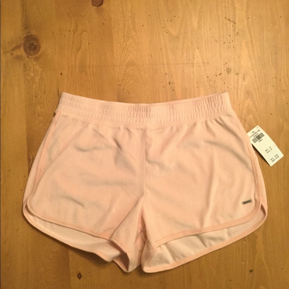 Hollister Velour Sleep Shorts Light Pink
